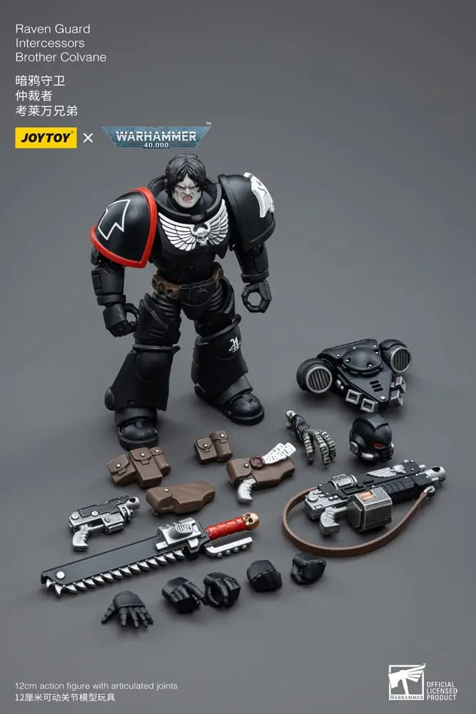 Warhammer 40k Action Figure 1/18 Raven Guard Intercessors Brother Colvane 12 cm termékfotó