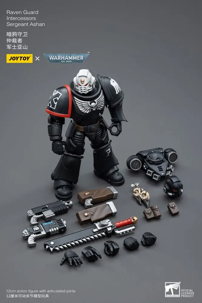 Warhammer 40k Action Figure 1/18 Raven Guard Intercessors Sergeant Ashan 12 cm product photo