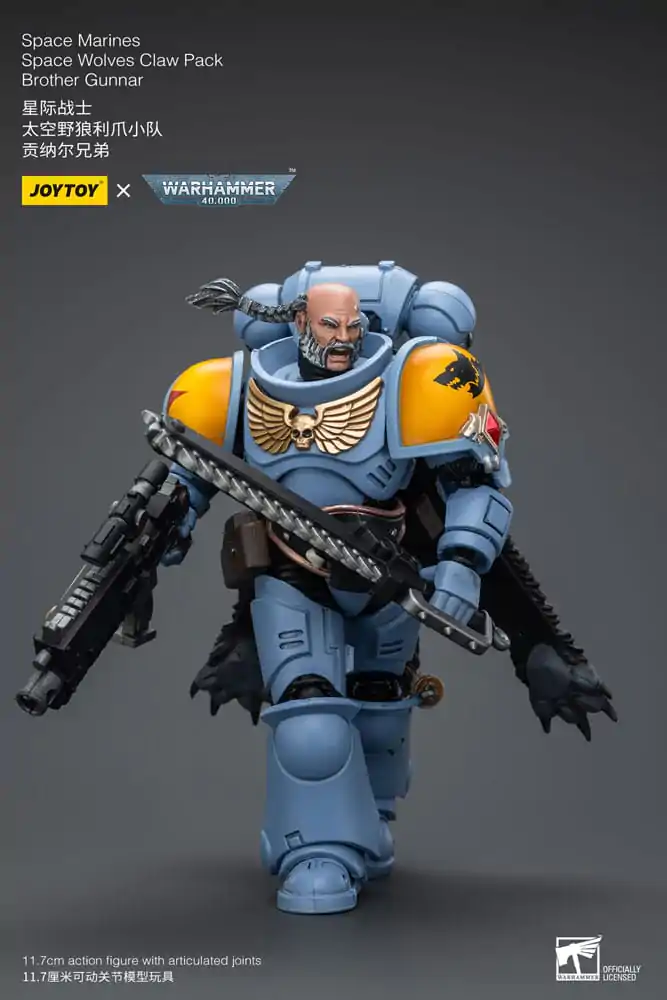 Warhammer 40k Action Figure 1/18 Space Marines Space Wolves Claw Pack Brother Gunnar 12 cm termékfotó