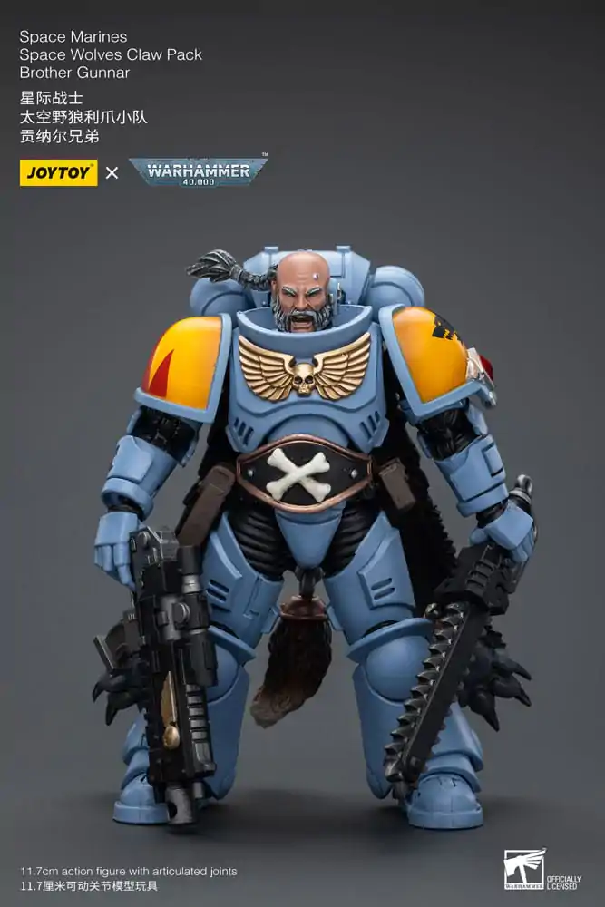 Warhammer 40k Action Figure 1/18 Space Marines Space Wolves Claw Pack Brother Gunnar 12 cm termékfotó