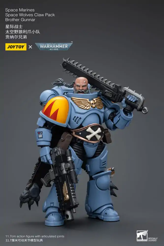 Warhammer 40k Action Figure 1/18 Space Marines Space Wolves Claw Pack Brother Gunnar 12 cm termékfotó