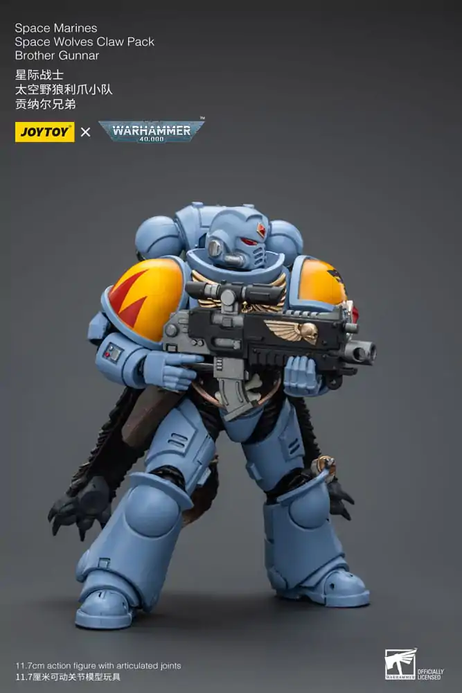 Warhammer 40k Action Figure 1/18 Space Marines Space Wolves Claw Pack Brother Gunnar 12 cm termékfotó