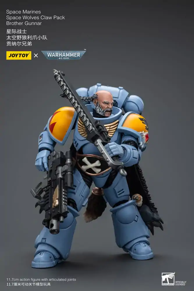 Warhammer 40k Action Figure 1/18 Space Marines Space Wolves Claw Pack Brother Gunnar 12 cm termékfotó