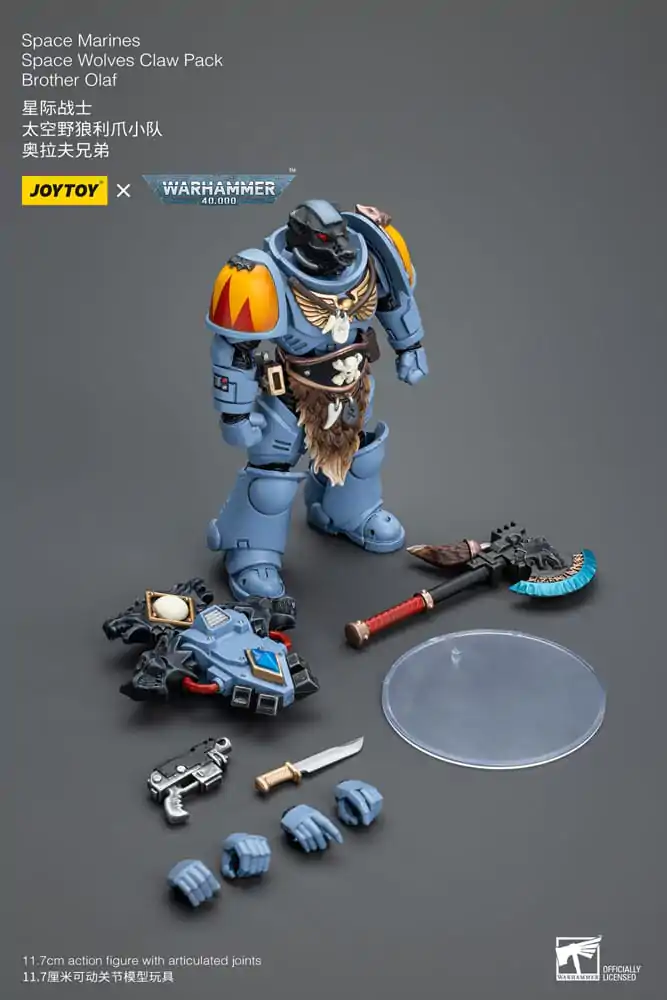 Warhammer 40k Action Figure 1/18 Space Marines Space Wolves Claw Pack Brother Olaf 12 cm termékfotó