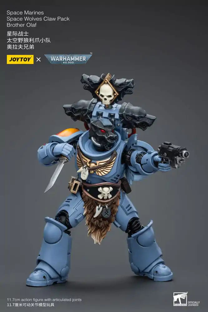 Warhammer 40k Action Figure 1/18 Space Marines Space Wolves Claw Pack Brother Olaf 12 cm termékfotó