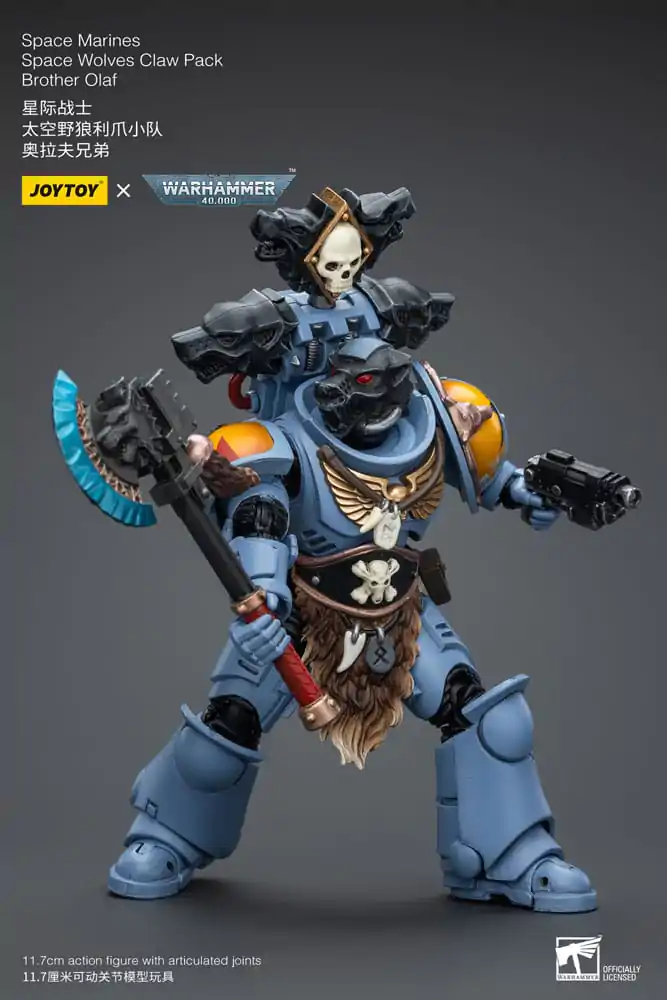 Warhammer 40k Action Figure 1/18 Space Marines Space Wolves Claw Pack Brother Olaf 12 cm termékfotó