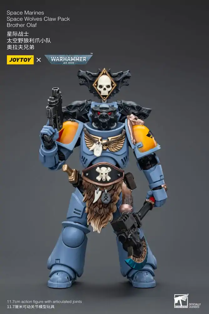 Warhammer 40k Action Figure 1/18 Space Marines Space Wolves Claw Pack Brother Olaf 12 cm termékfotó