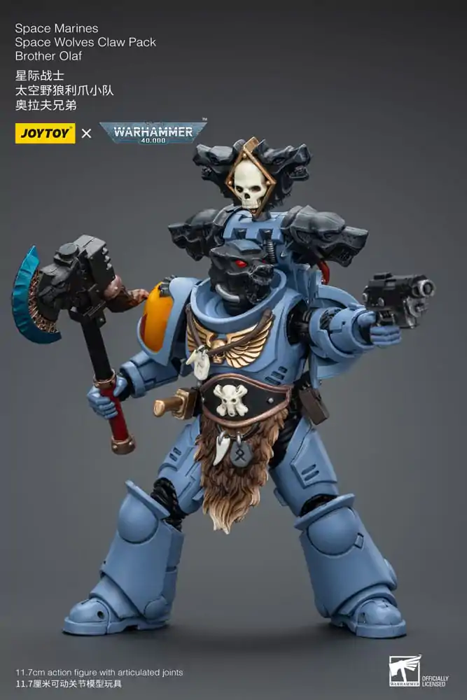 Warhammer 40k Action Figure 1/18 Space Marines Space Wolves Claw Pack Brother Olaf 12 cm termékfotó