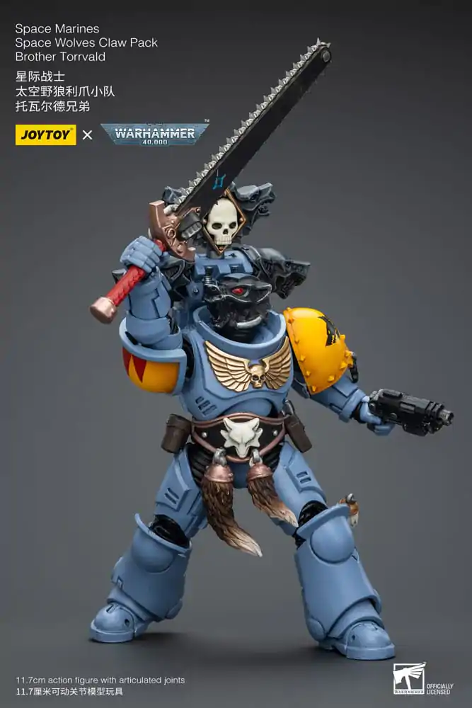 Warhammer 40k Action Figure 1/18 Space Marines Space Wolves Claw Pack Brother Torrvald 12 cm product photo