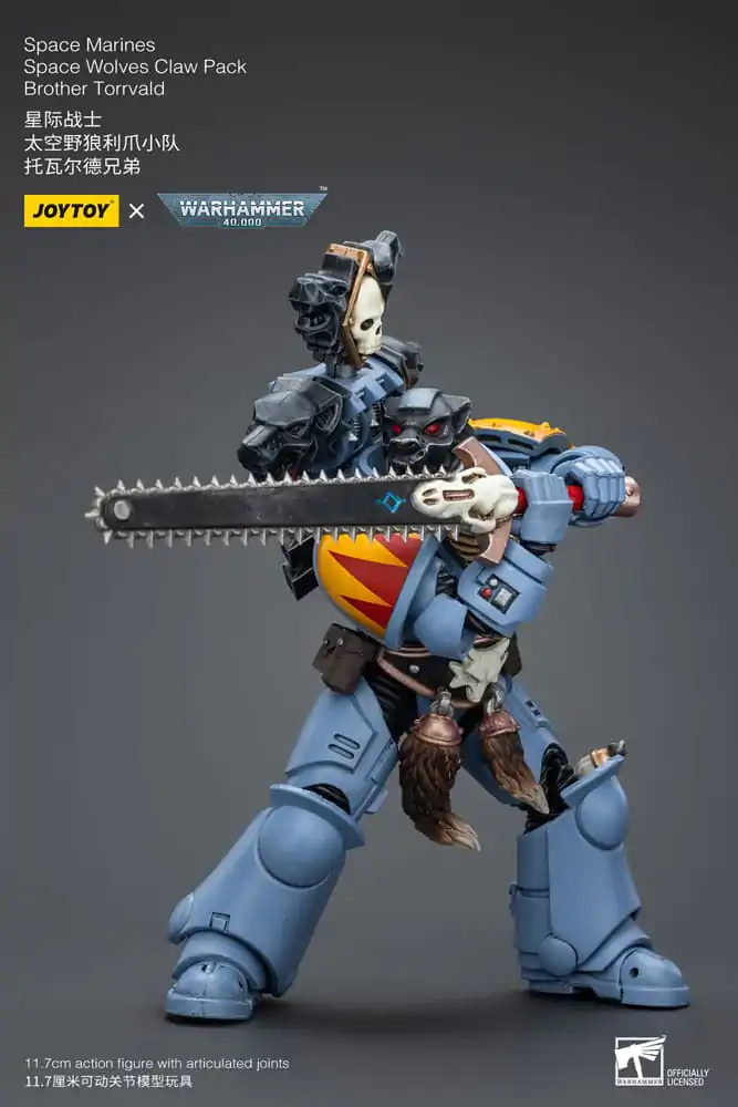 Warhammer 40k Action Figure 1/18 Space Marines Space Wolves Claw Pack Brother Torrvald 12 cm product photo