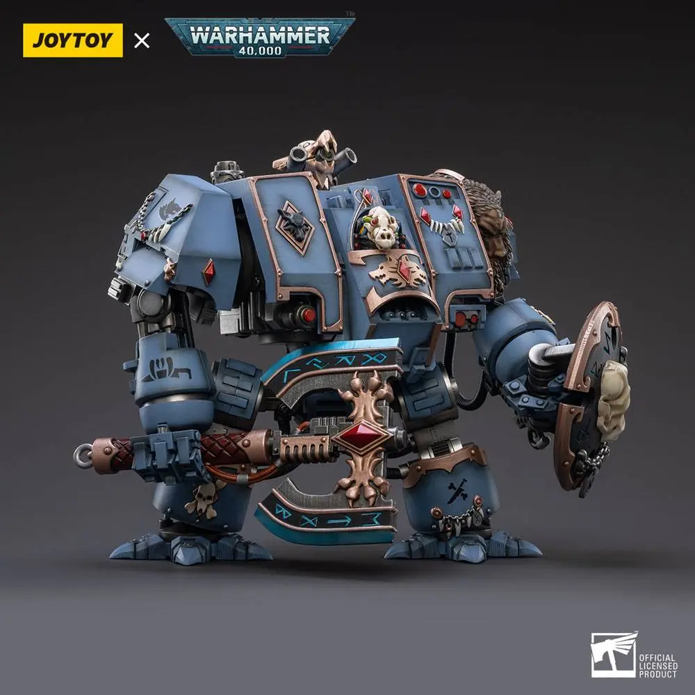 Warhammer 40k Action Figure 1/18 Space Marines Space Wolves Venerable Dreadnought Brother Hvor 20 cm product photo