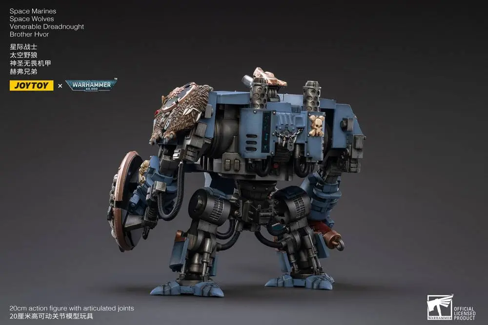Warhammer 40k Action Figure 1/18 Space Marines Space Wolves Venerable Dreadnought Brother Hvor 20 cm product photo