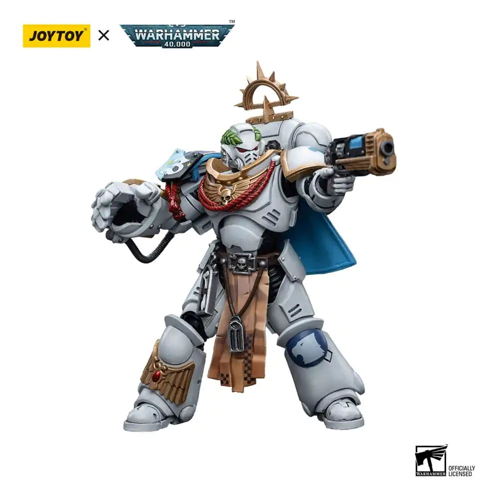 Warhammer 40k Action Figure 1/18 Space Marines White Consuls Captain Messinius 12 cm product photo