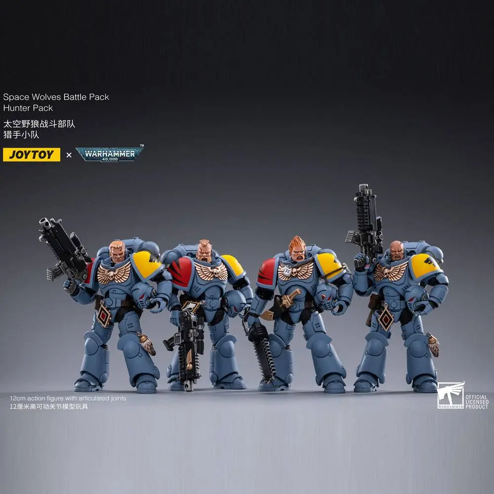 Warhammer 40k Action Figure 4-Pack 1/18 Space Wolves Battle Hunters 12 cm product photo