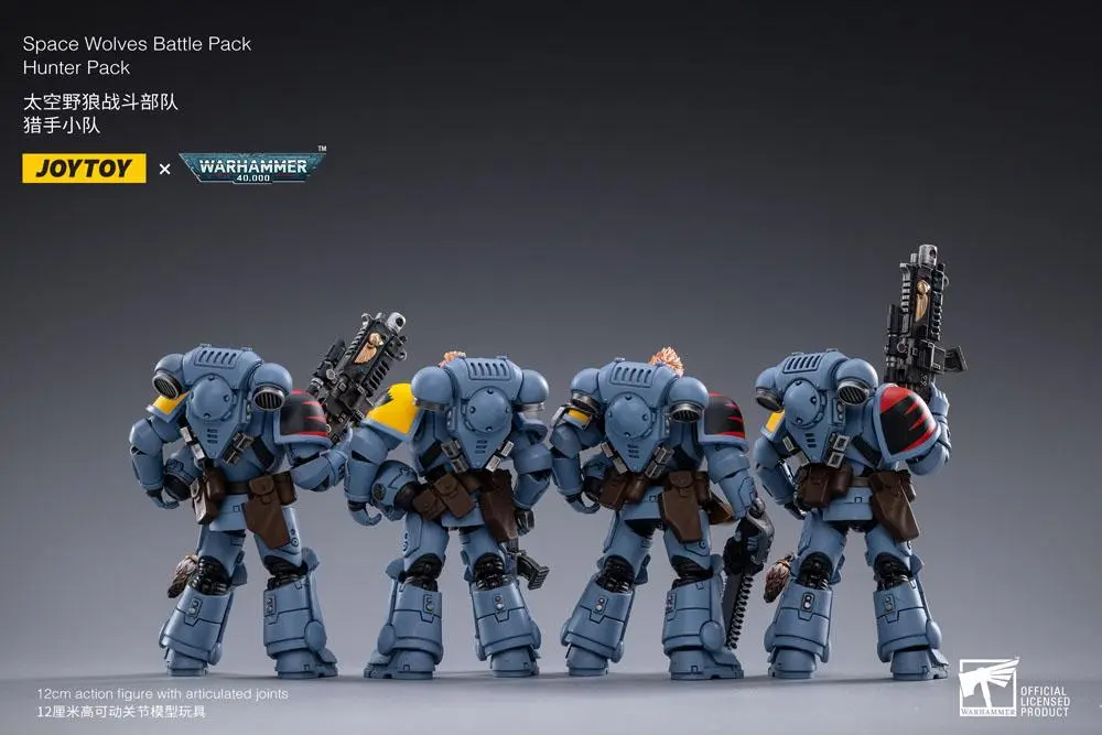 Warhammer 40k Action Figure 4-Pack 1/18 Space Wolves Battle Hunters 12 cm product photo