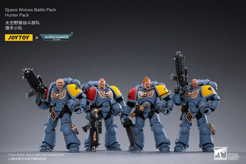 Warhammer 40k Action Figure 4-Pack 1/18 Space Wolves Battle Hunters 12 cm product photo