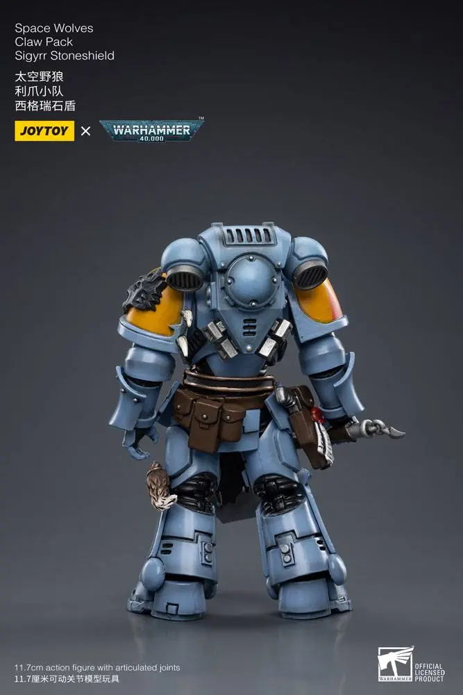 Warhammer 40k Action Figure 1/18 Space Wolves Claw Pack Sigyrr Stoneshield 12 cm termékfotó