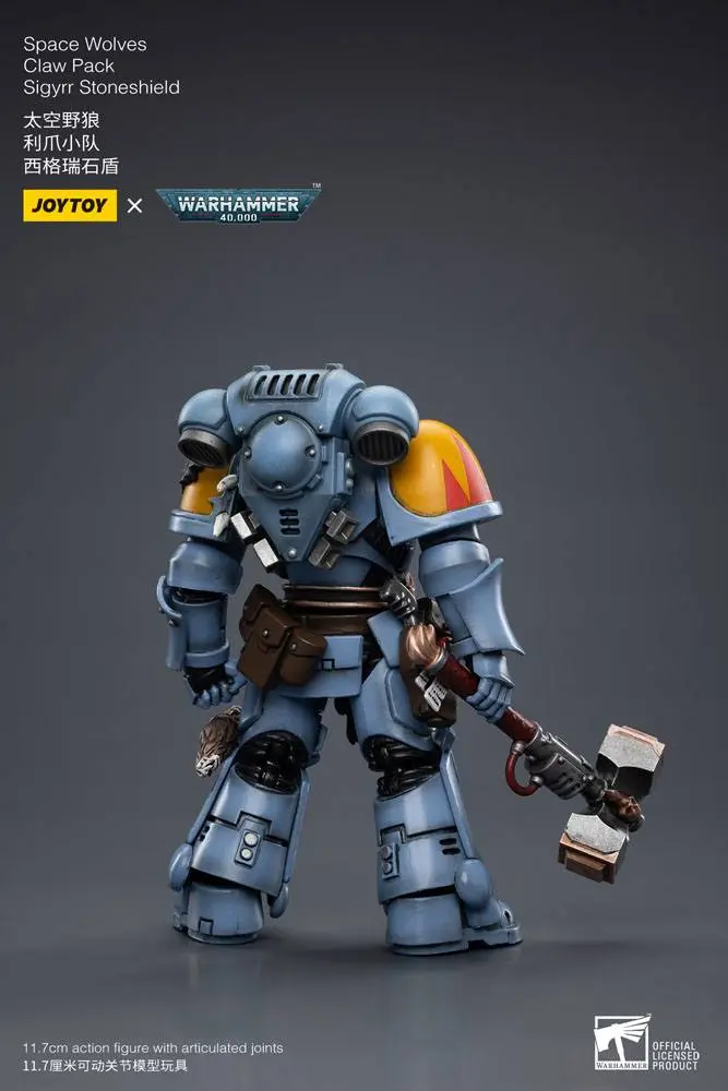 Warhammer 40k Action Figure 1/18 Space Wolves Claw Pack Sigyrr Stoneshield 12 cm termékfotó