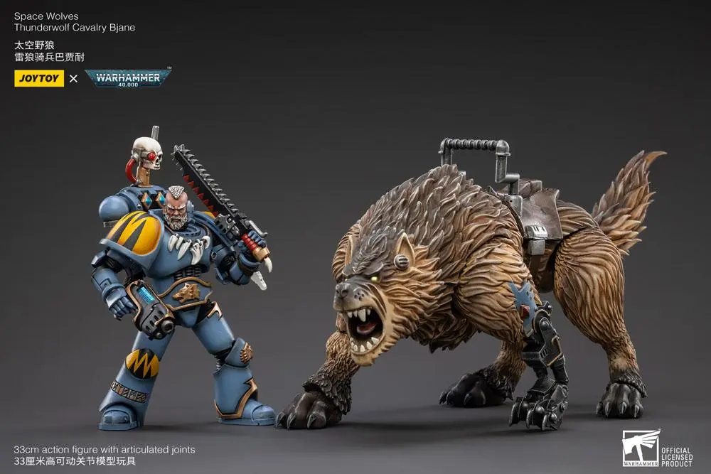 Warhammer 40k Action Figure 1/18 Space Wolves Thunderwolf Cavalry Bjane product photo