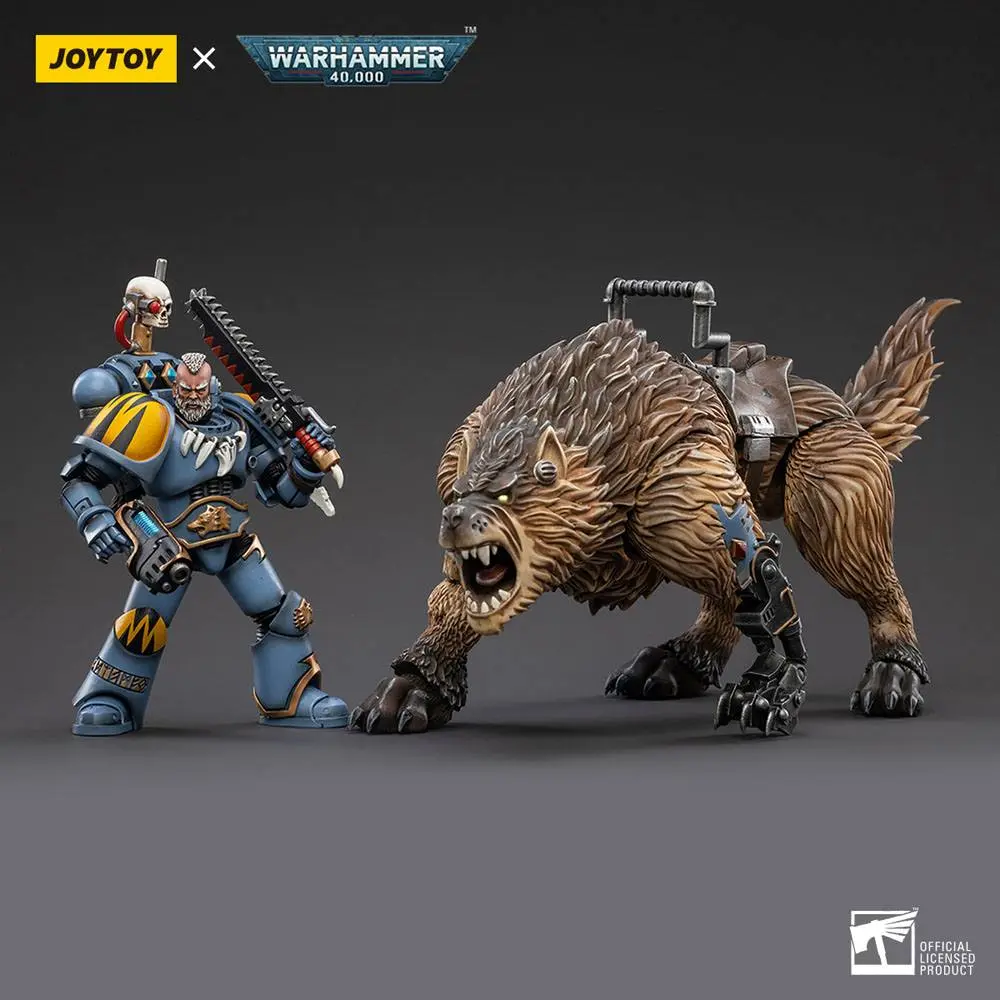 Warhammer 40k Action Figure 1/18 Space Wolves Thunderwolf Cavalry Bjane product photo