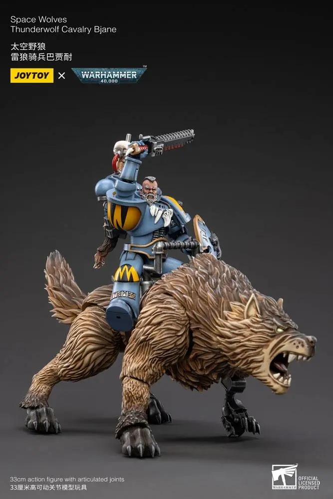 Warhammer 40k Action Figure 1/18 Space Wolves Thunderwolf Cavalry Bjane product photo