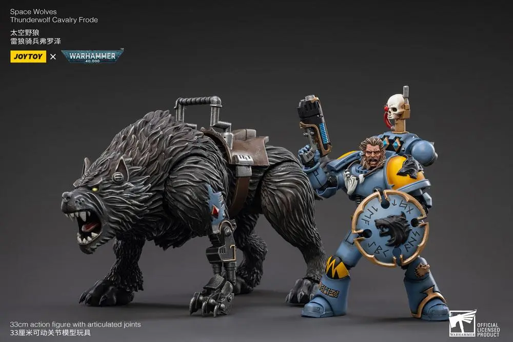 Warhammer 40k Action Figure 1/18 Space Wolves Thunderwolf Cavalry Frode product photo
