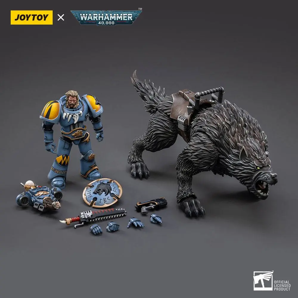 Warhammer 40k Action Figure 1/18 Space Wolves Thunderwolf Cavalry Frode product photo