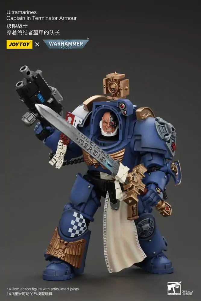 Warhammer 40k Action Figure 1/18 Ultramarines Captain In Terminator Armour 14 cm termékfotó