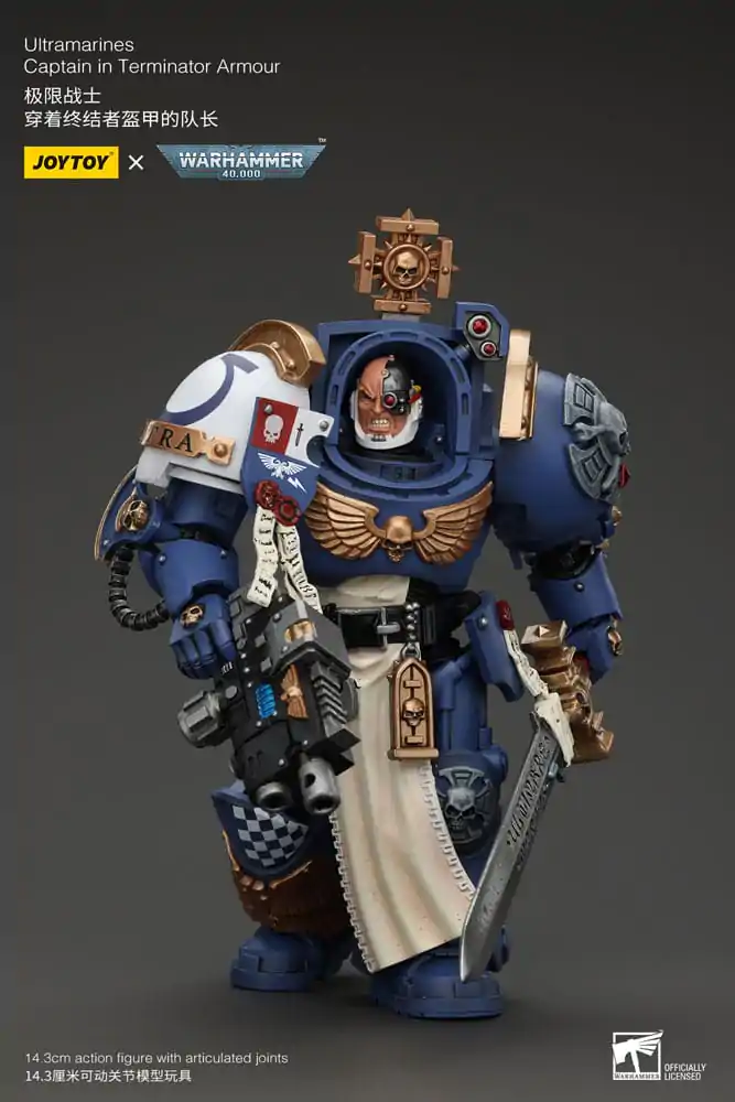 Warhammer 40k Action Figure 1/18 Ultramarines Captain In Terminator Armour 14 cm termékfotó