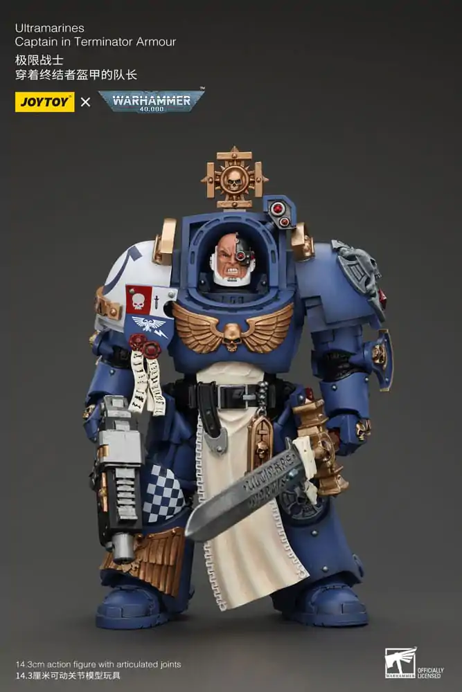 Warhammer 40k Action Figure 1/18 Ultramarines Captain In Terminator Armour 14 cm termékfotó