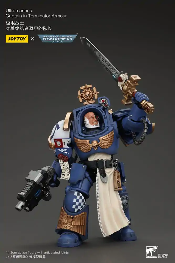 Warhammer 40k Action Figure 1/18 Ultramarines Captain In Terminator Armour 14 cm termékfotó