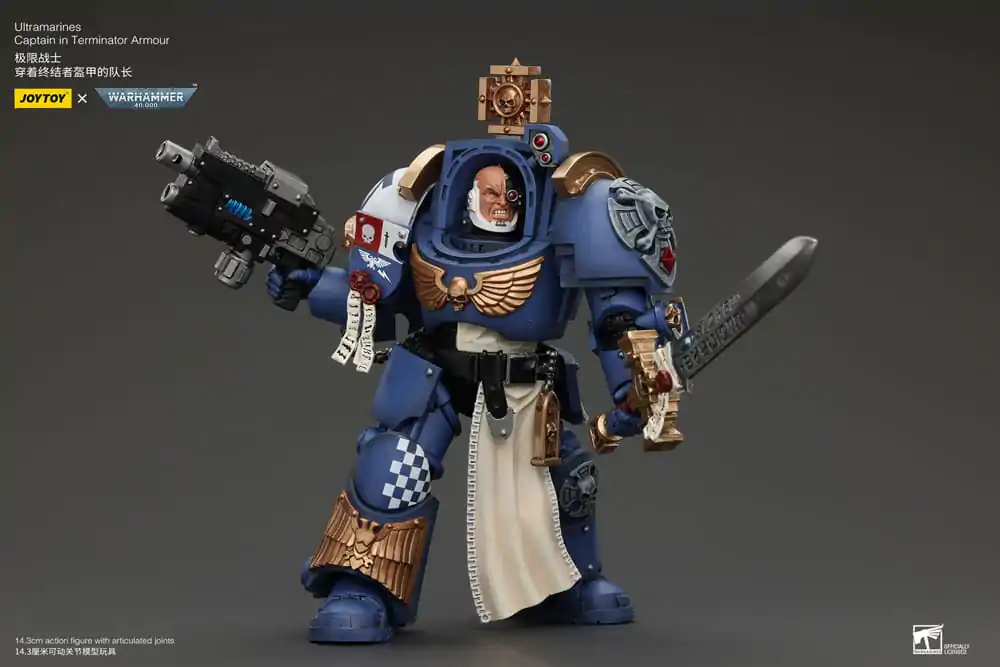 Warhammer 40k Action Figure 1/18 Ultramarines Captain In Terminator Armour 14 cm termékfotó