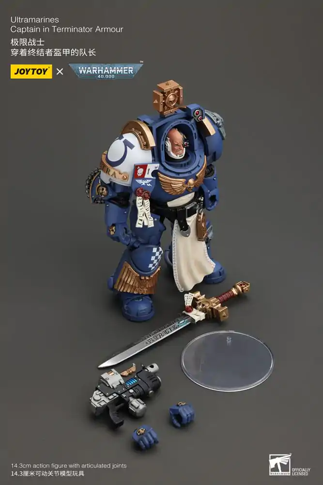 Warhammer 40k Action Figure 1/18 Ultramarines Captain In Terminator Armour 14 cm termékfotó