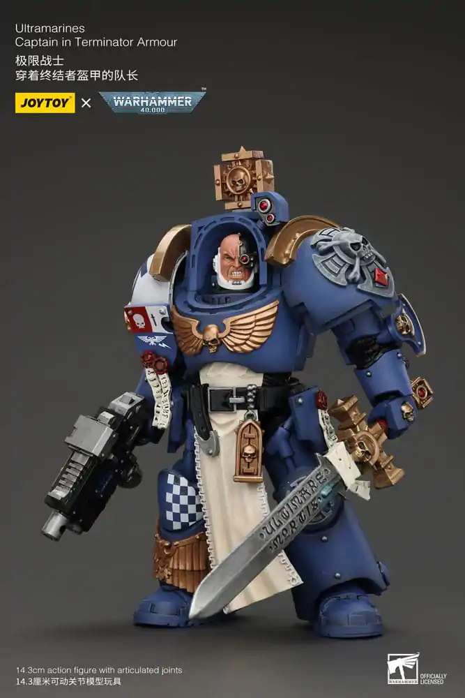 Warhammer 40k Action Figure 1/18 Ultramarines Captain In Terminator Armour 14 cm termékfotó