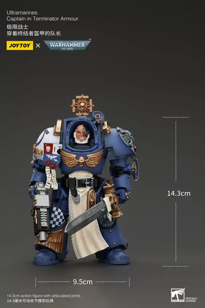 Warhammer 40k Action Figure 1/18 Ultramarines Captain In Terminator Armour 14 cm termékfotó