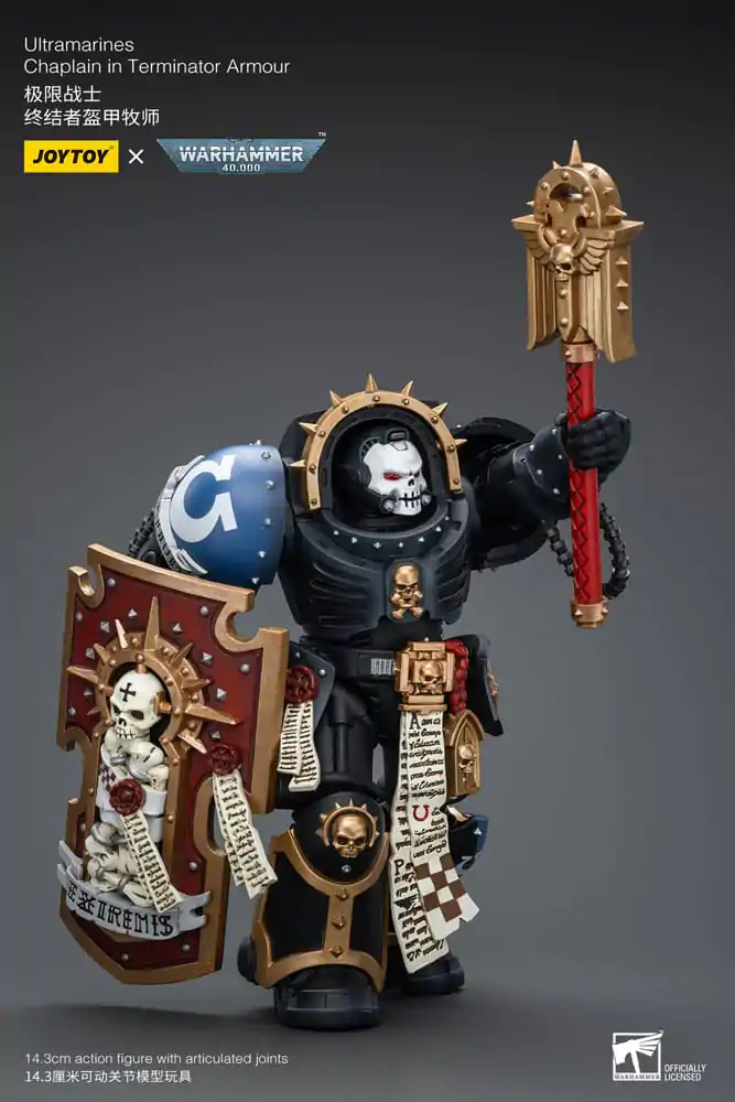 Warhammer 40k Action Figure 1/18 Ultramarines Chaplain in Terminator Armour 12 cm termékfotó