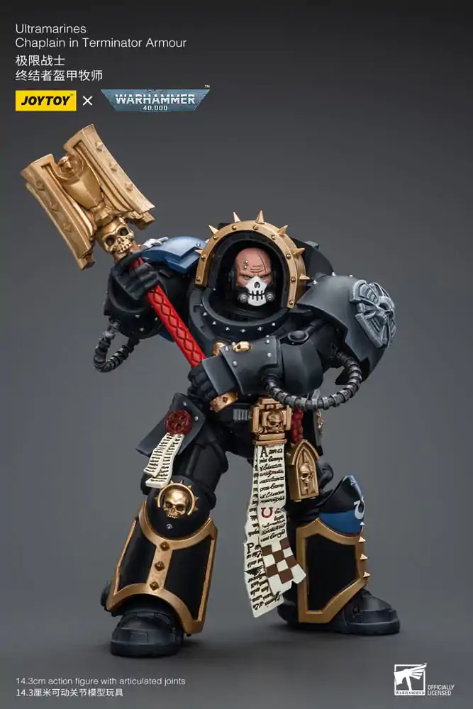 Warhammer 40k Action Figure 1/18 Ultramarines Chaplain in Terminator Armour 12 cm termékfotó