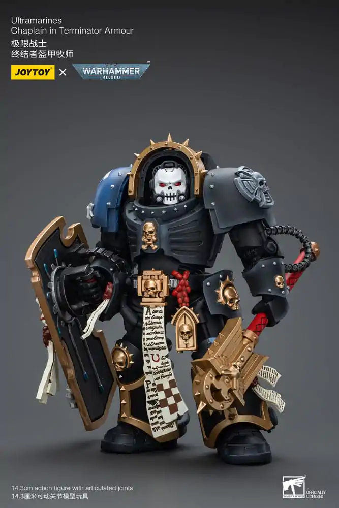 Warhammer 40k Action Figure 1/18 Ultramarines Chaplain in Terminator Armour 12 cm termékfotó