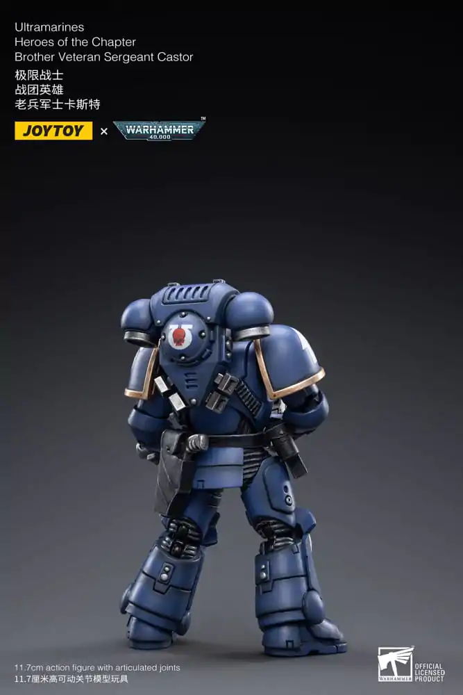 Warhammer 40k Action Figure 1/18 Ultramarines Heroes of the Chapter Brother Veteran Sergeant Castor 12 cm product photo
