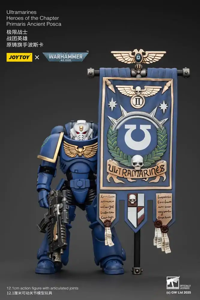 Warhammer 40k Action Figure 1/18 Ultramarines Heroes of the Chapter Primaris Ancient Posca 20 cm product photo