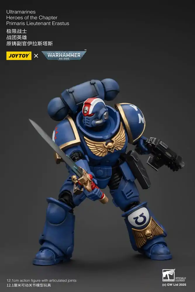 Warhammer 40k Action Figure 1/18 Ultramarines Heroes of the Chapter Primaris Lieutenant Erastus 20 cm product photo