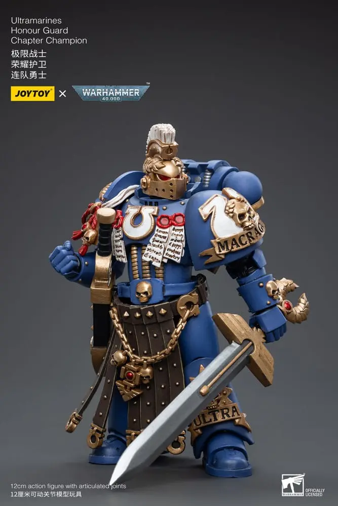 Warhammer 40k Action Figure 1/18 Ultramarines Honour Guard Chapter Champion 12 cm termékfotó