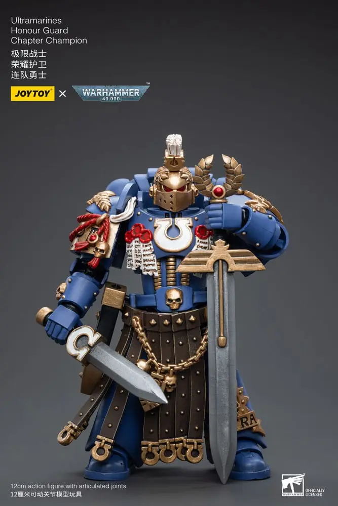 Warhammer 40k Action Figure 1/18 Ultramarines Honour Guard Chapter Champion 12 cm termékfotó