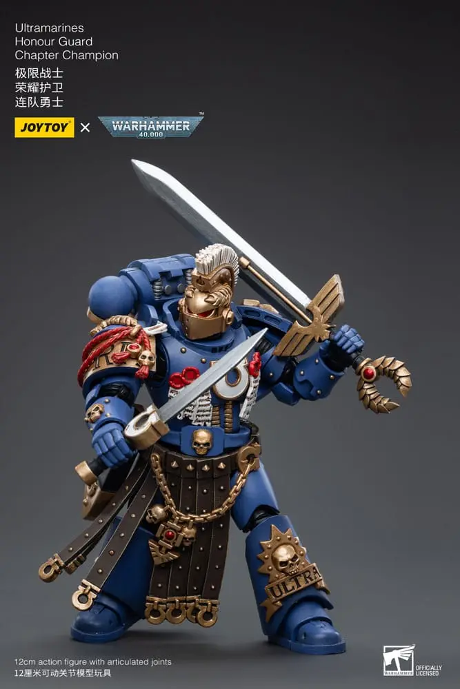 Warhammer 40k Action Figure 1/18 Ultramarines Honour Guard Chapter Champion 12 cm termékfotó