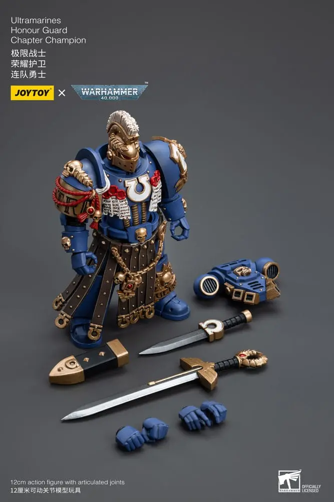 Warhammer 40k Action Figure 1/18 Ultramarines Honour Guard Chapter Champion 12 cm termékfotó