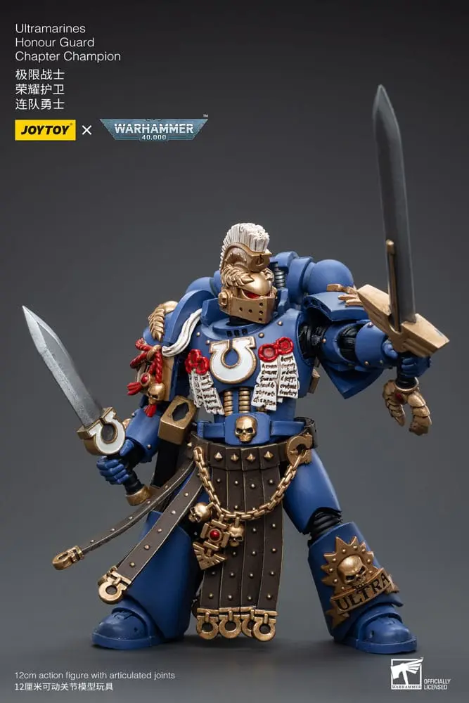 Warhammer 40k Action Figure 1/18 Ultramarines Honour Guard Chapter Champion 12 cm termékfotó