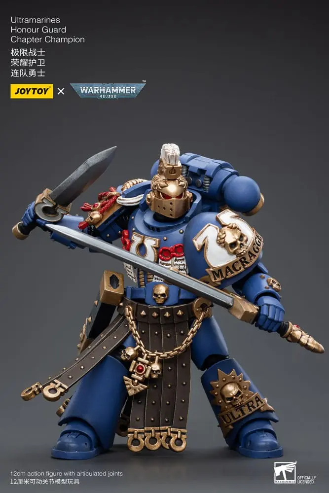 Warhammer 40k Action Figure 1/18 Ultramarines Honour Guard Chapter Champion 12 cm termékfotó