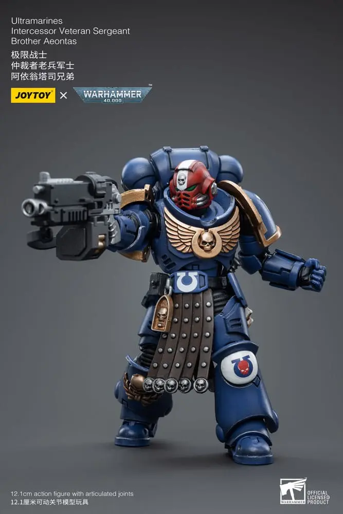 Warhammer 40k Action Figure 1/18 Ultramarines Intercessor Veteran Sergeant Brother Aeontas 12 cm product photo
