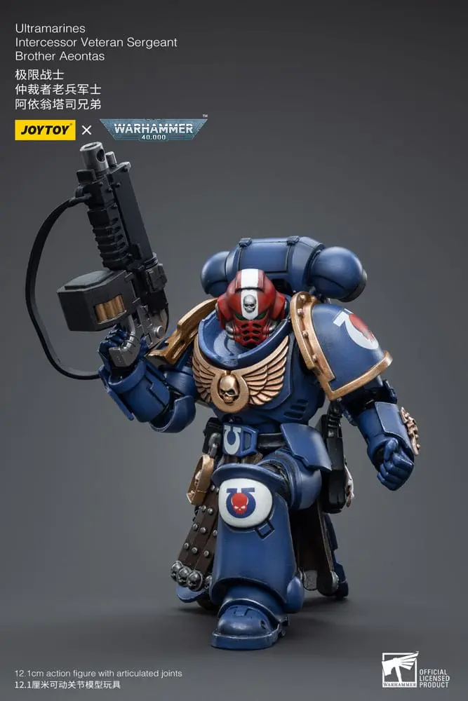 Warhammer 40k Action Figure 1/18 Ultramarines Intercessor Veteran Sergeant Brother Aeontas 12 cm product photo