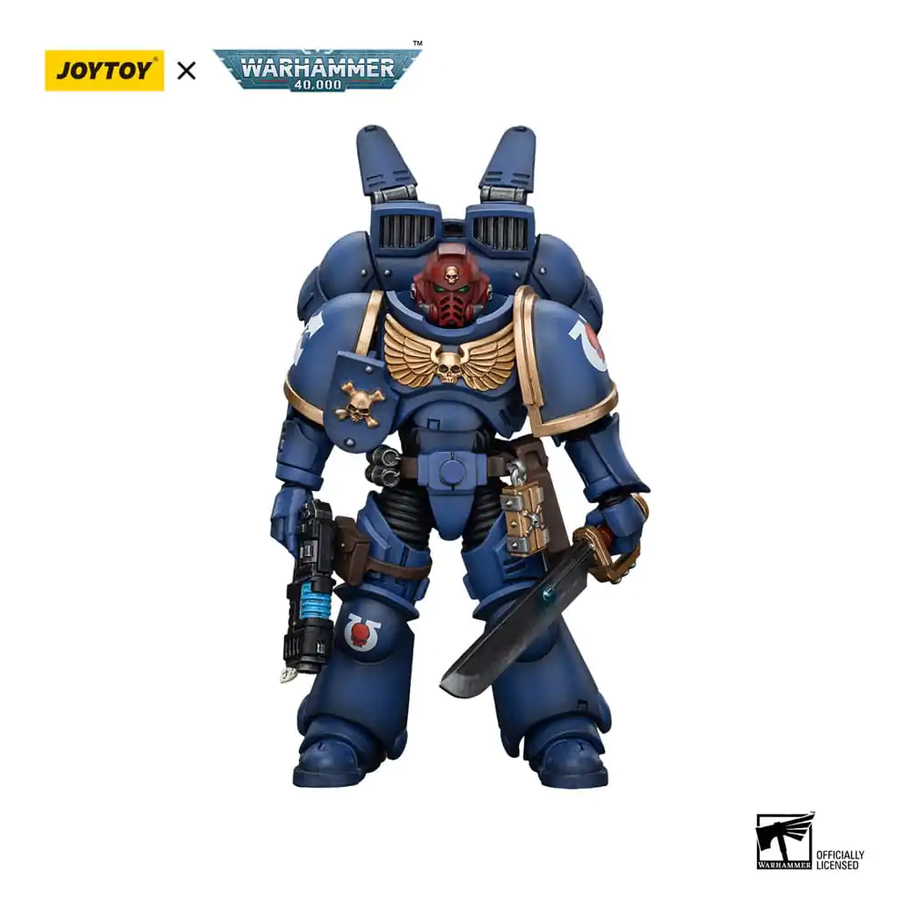 Warhammer 40k Action Figure 1/18 Ultramarines Jump Pack Intercessors Sergeant With Plasma Pistol And Power Sword 12 cm termékfotó